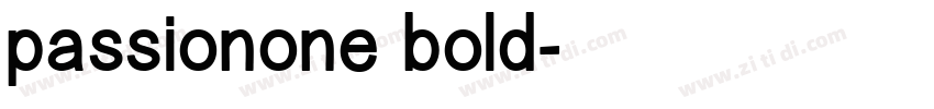 passionone bold字体转换